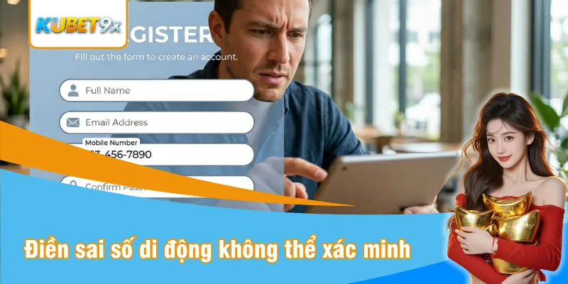 Điền sai số di động bạn sẽ không kết nối xác minh